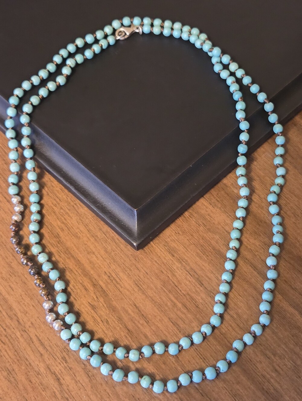 Silpada Sterling Silver & Howlite Necklace - Picture 7 of 12